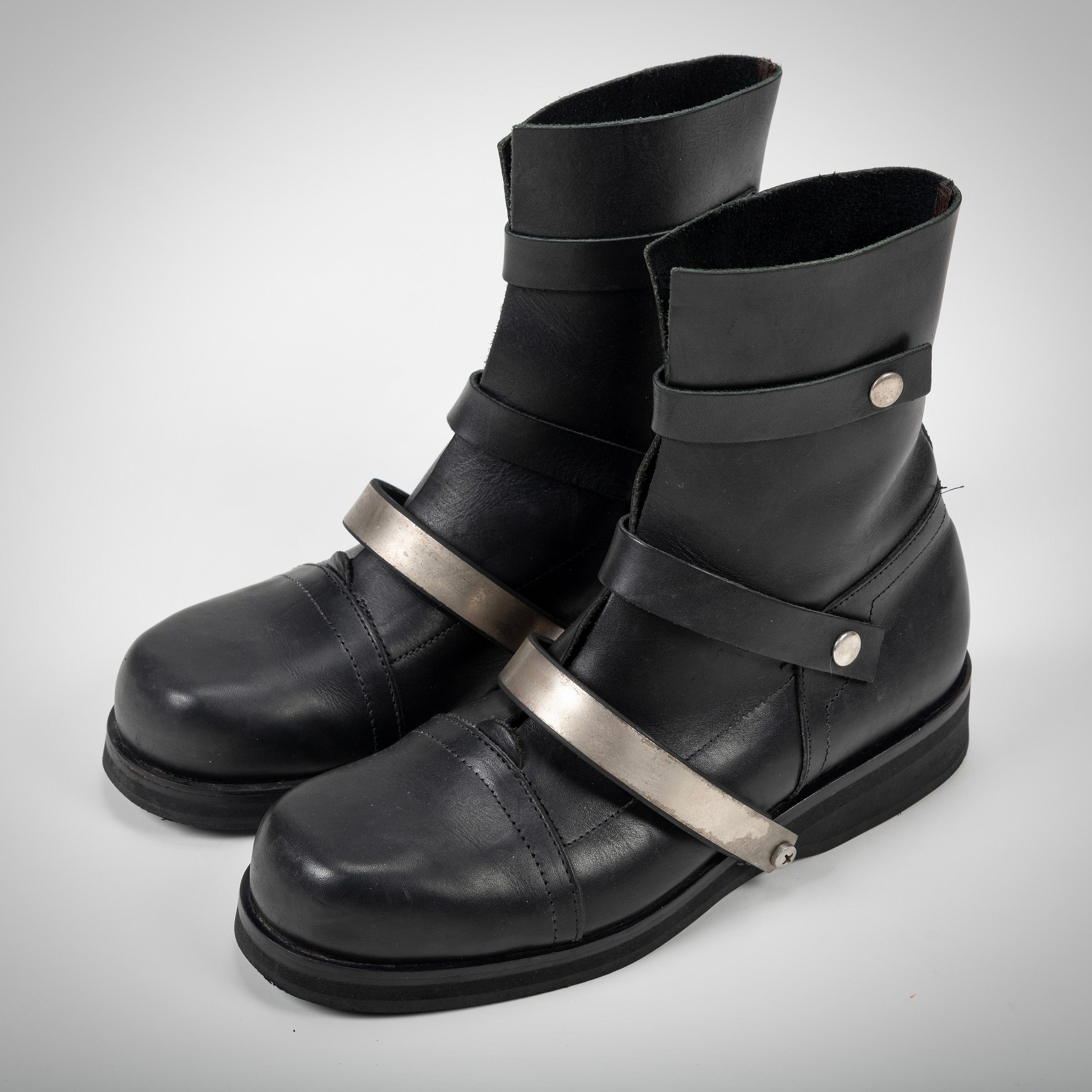 DIRK BIKKEMBERGS S S96 METAL STRAP BOOTS