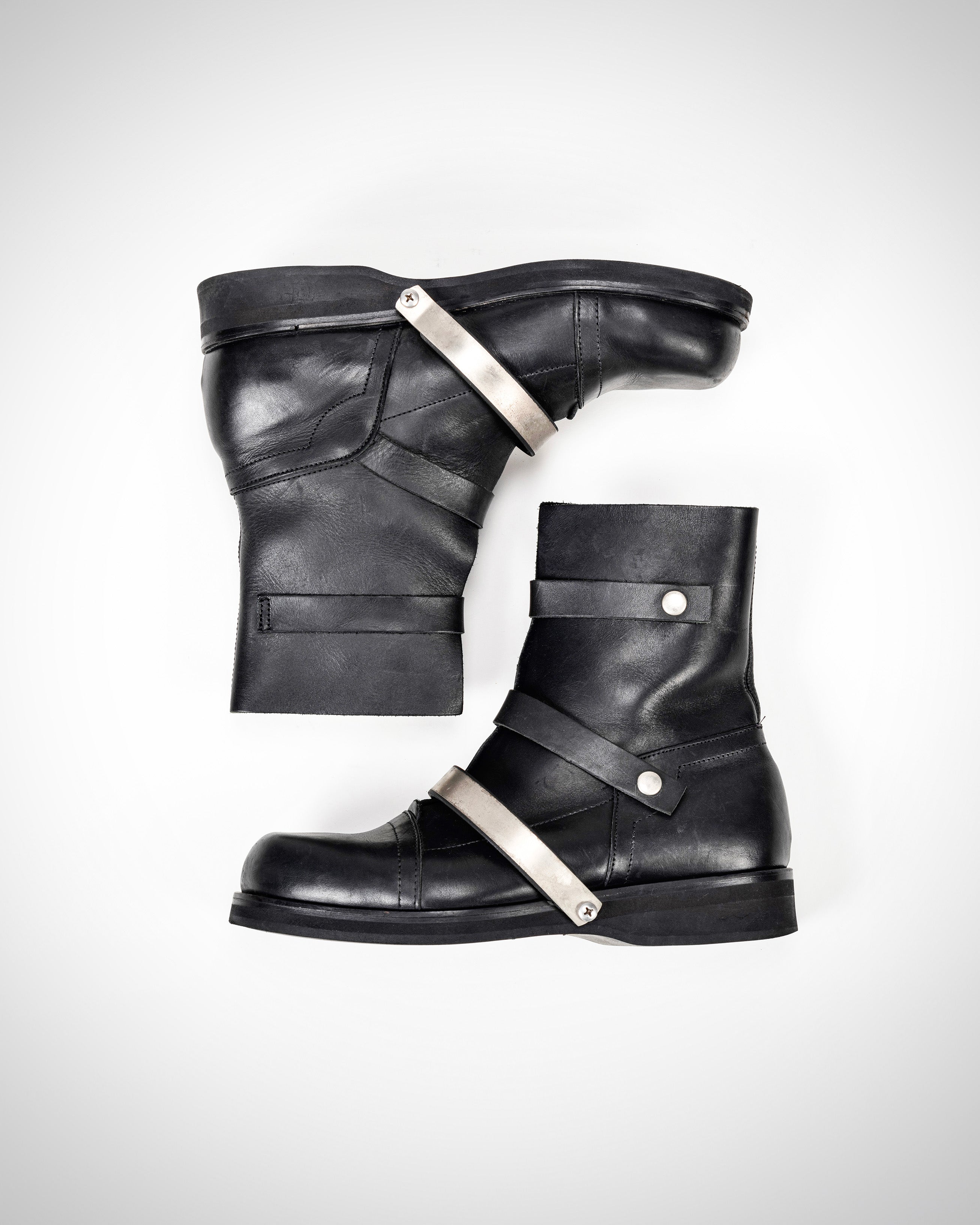 DIRK BIKKEMBERGS:S/S96 METAL STRAP BOOTS – :ANOMALIE_