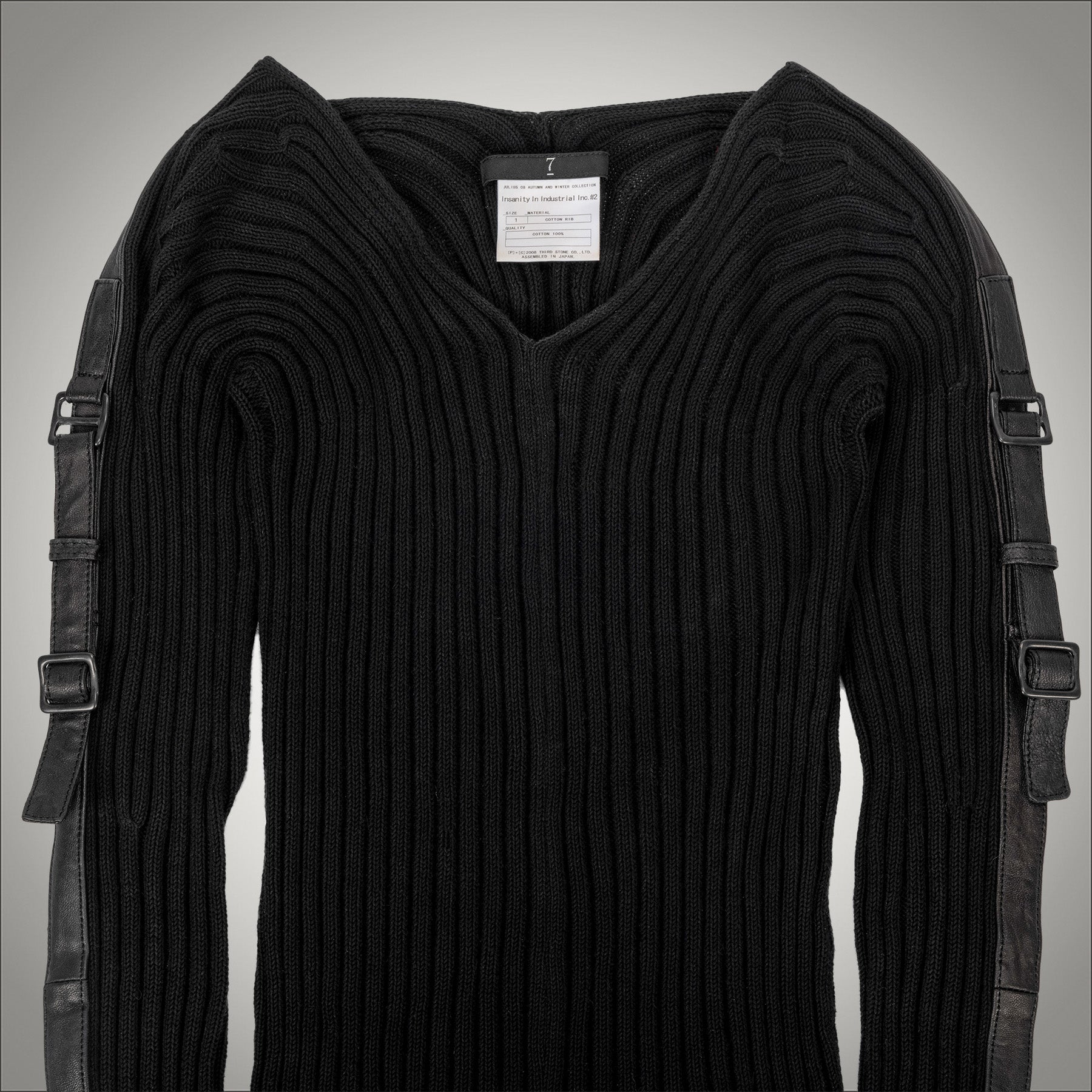 julius leather knit combination 08aw