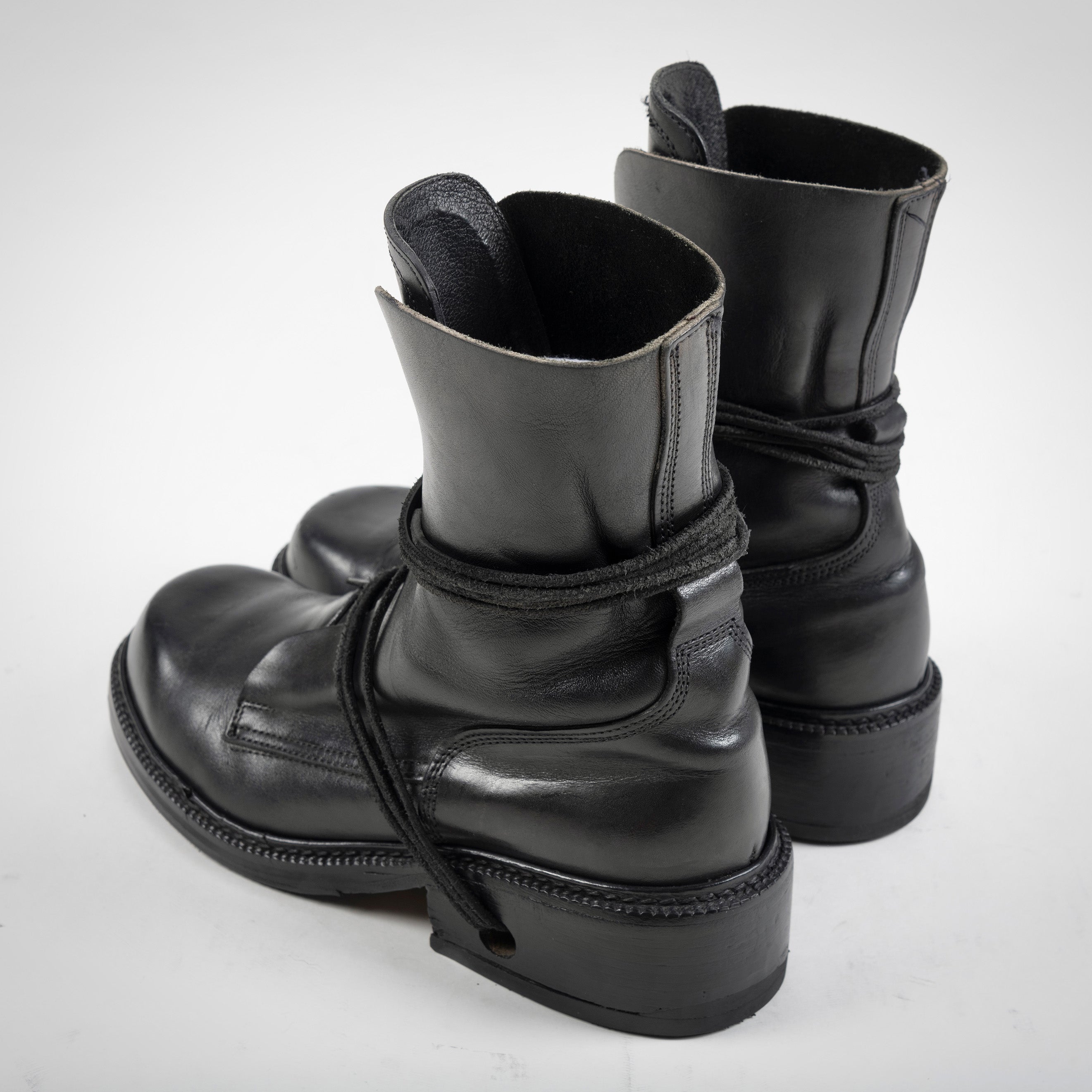 DIRK BIKKEMBERGS:90S LACE-TROUGH HEEL BOOTS