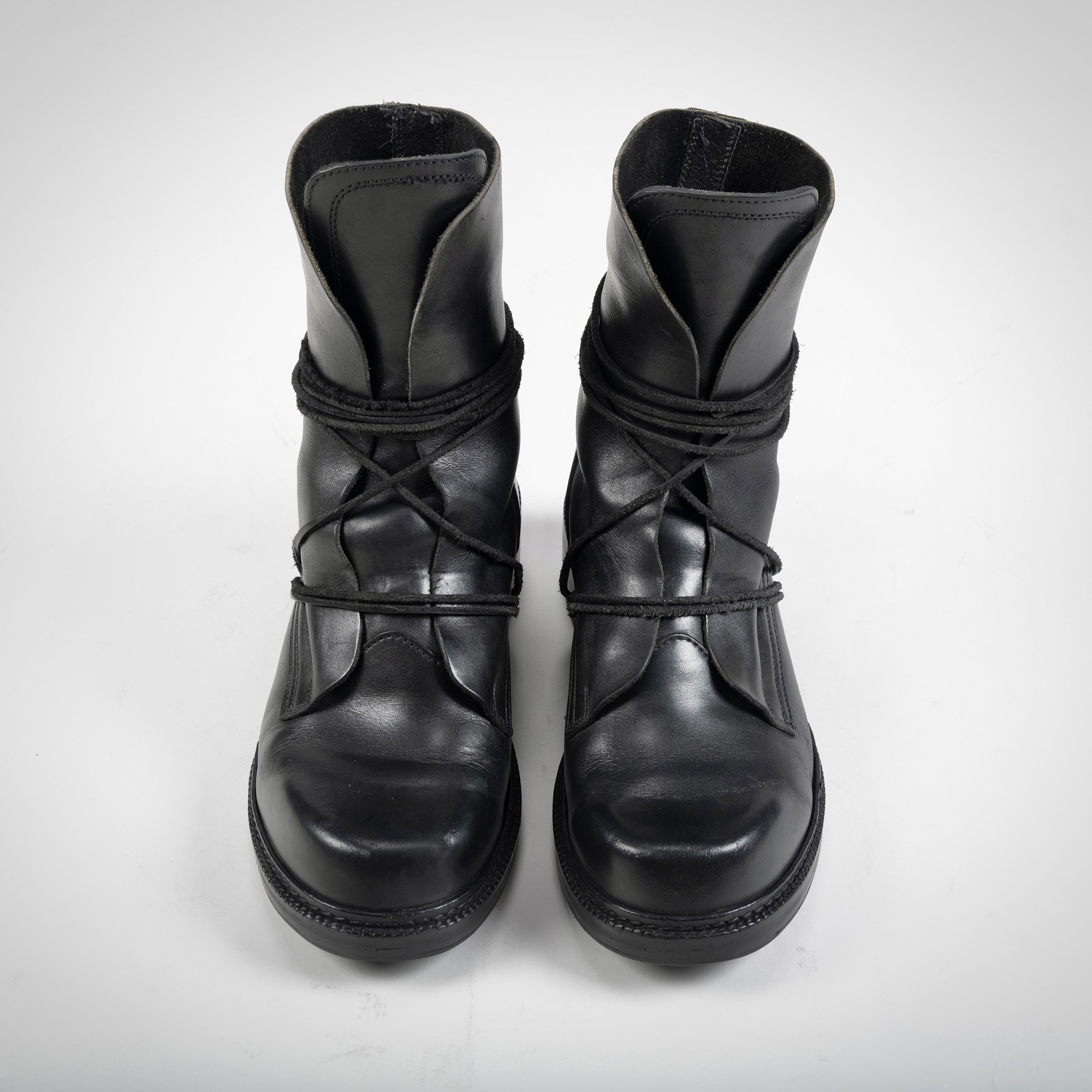 DIRK BIKKEMBERGS:90S LACE-TROUGH HEEL BOOTS