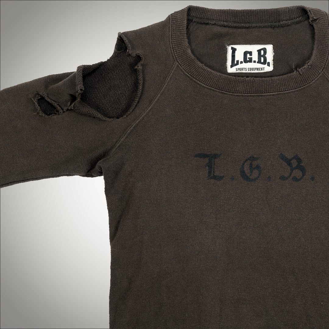 トップス L.G.B. damage long sleeve T-shirt LGB:BROWN DESTROYED LONGSLEEVE – ANOMALIE