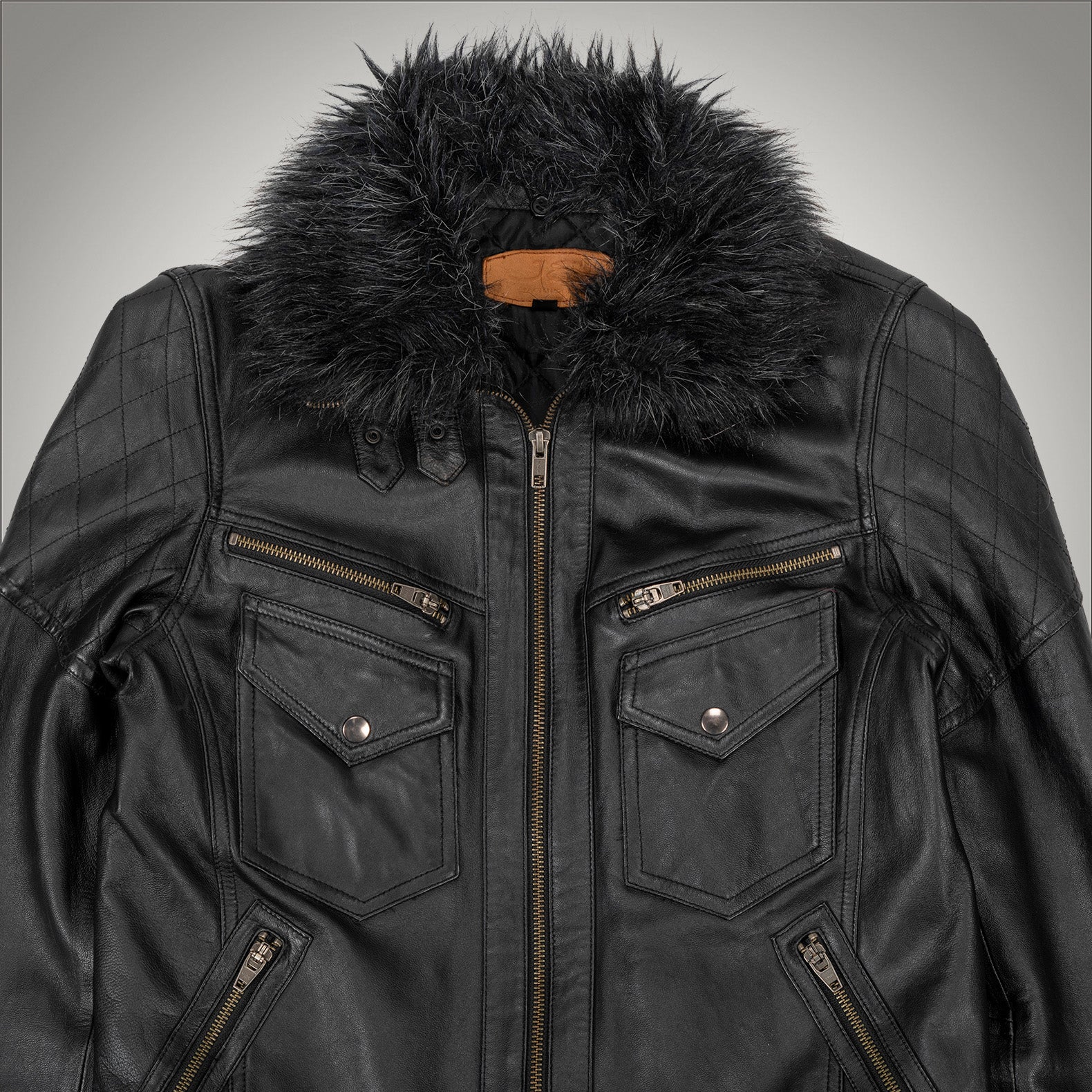 JACKROSE:BLACK COW FUR JACKET