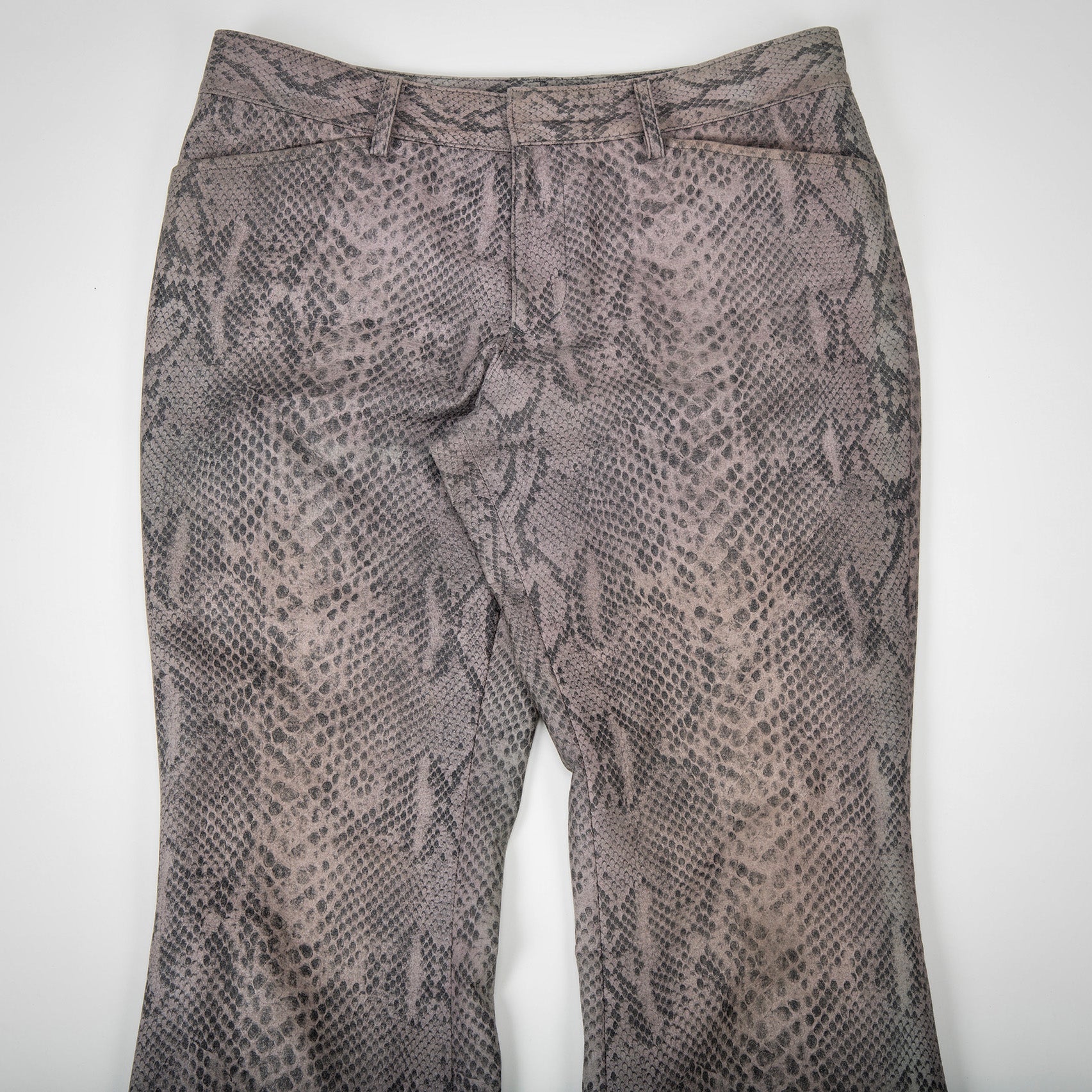 5351POUR LES HOMMES:SNAKE SKIN FLARED PANTS