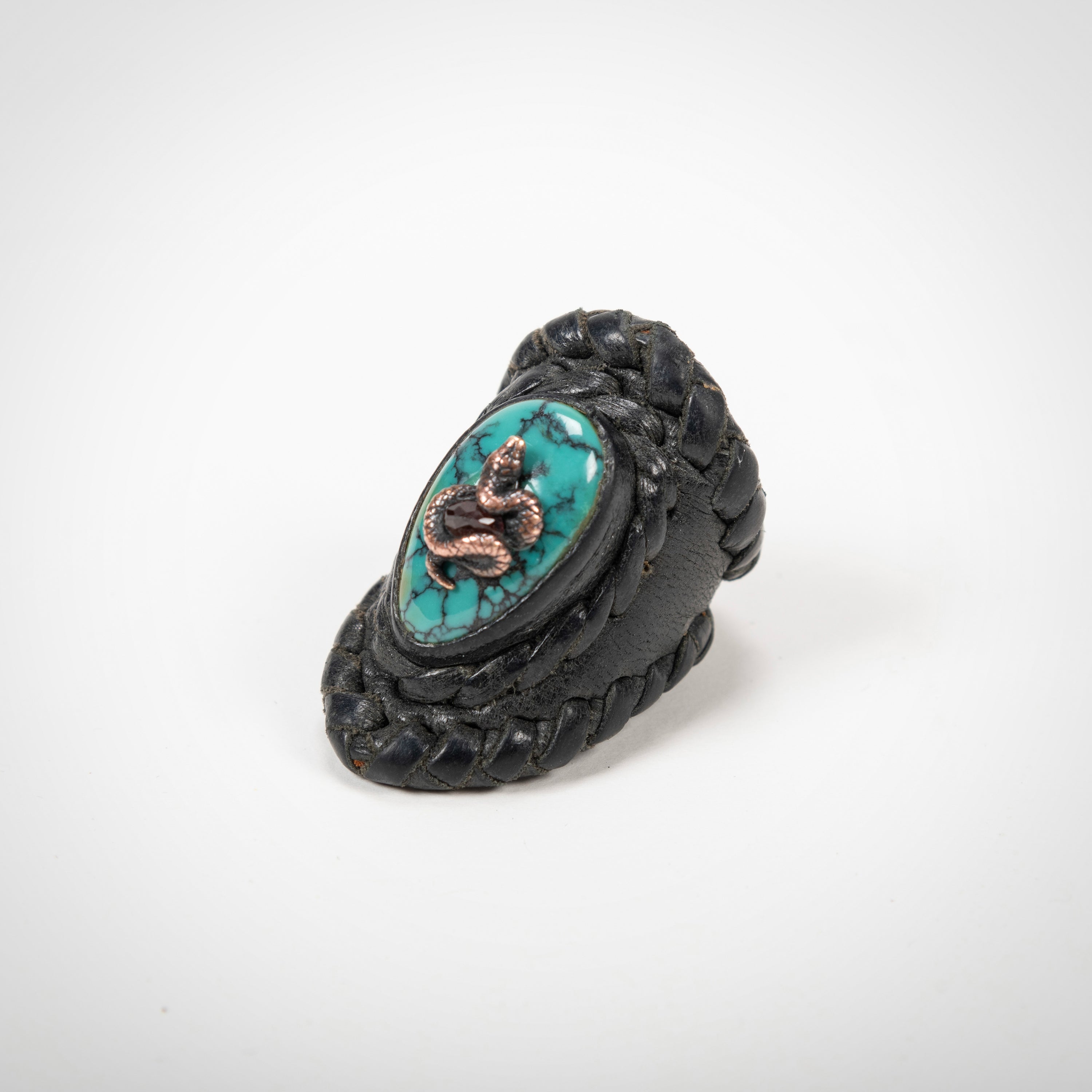 14TH ADDICTION:SNAKE TURQUOISE RING