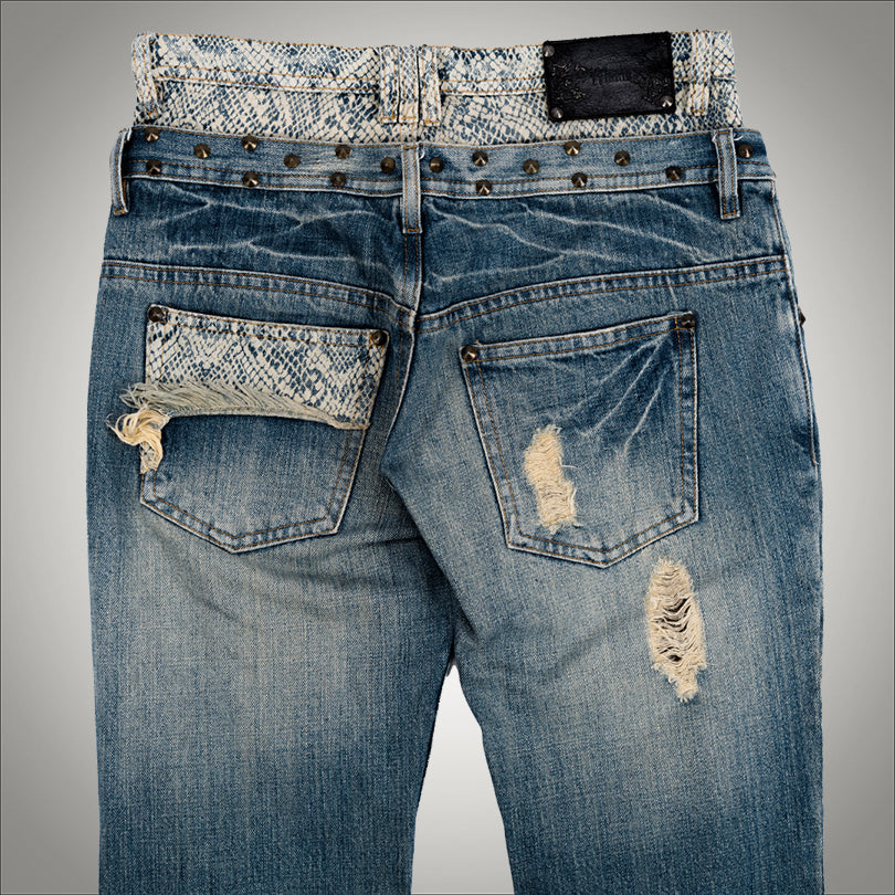 MIDAS:DOUBLE LAYER LACED JEANS – ANOMALIE WORLD