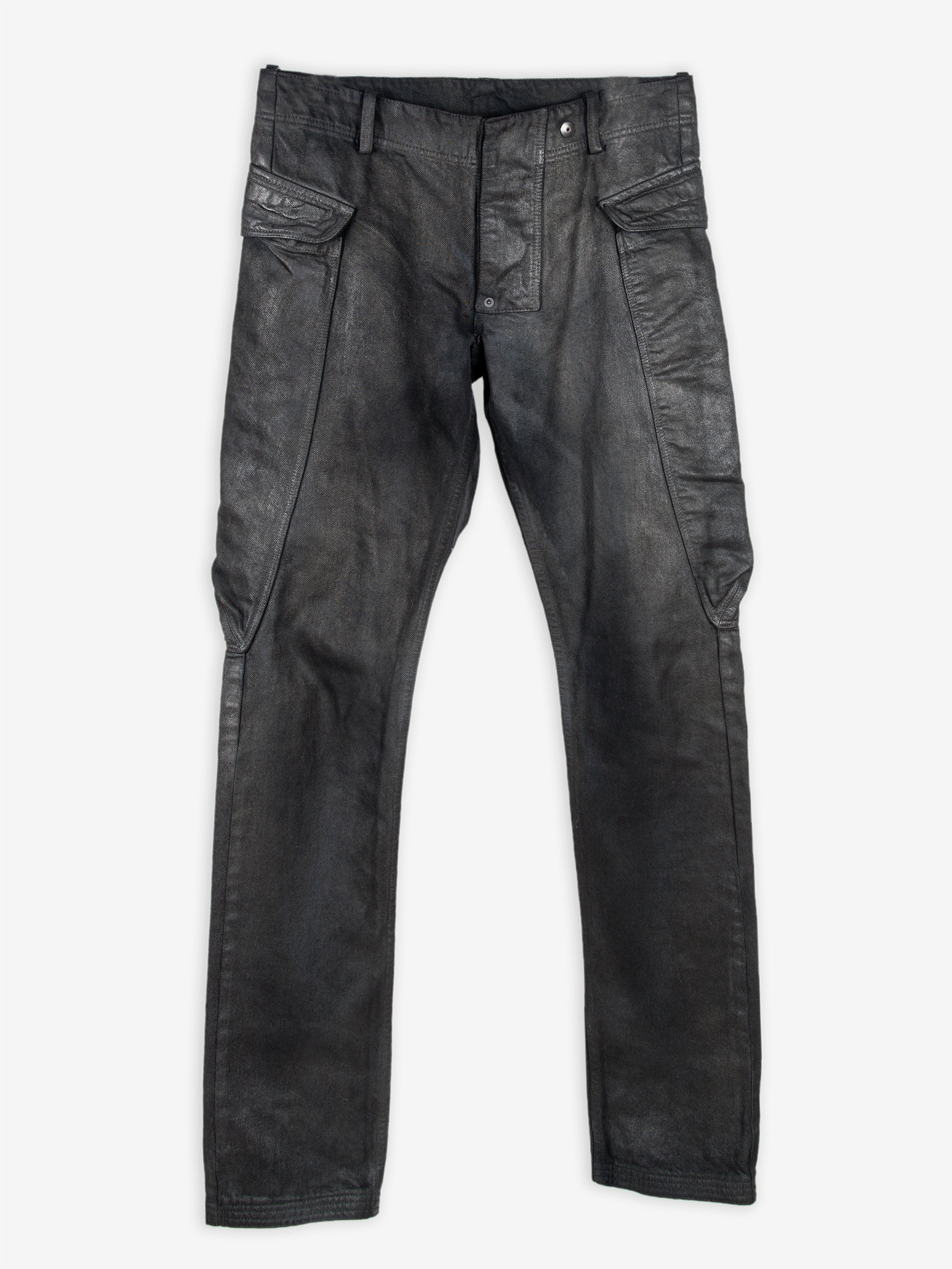 WAXED CARGO PANTS