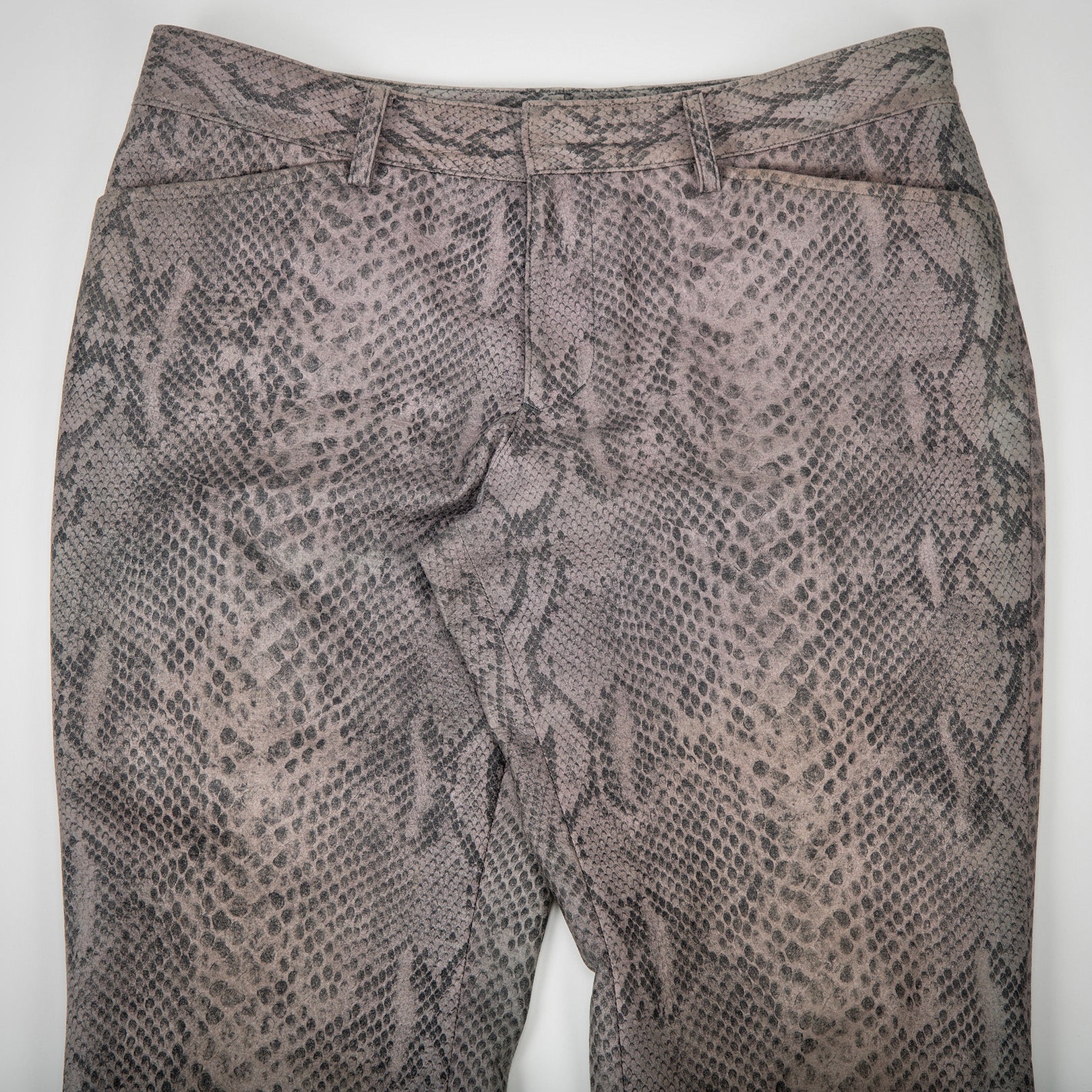 5351POUR LES HOMMES:SNAKE SKIN FLARED PANTS