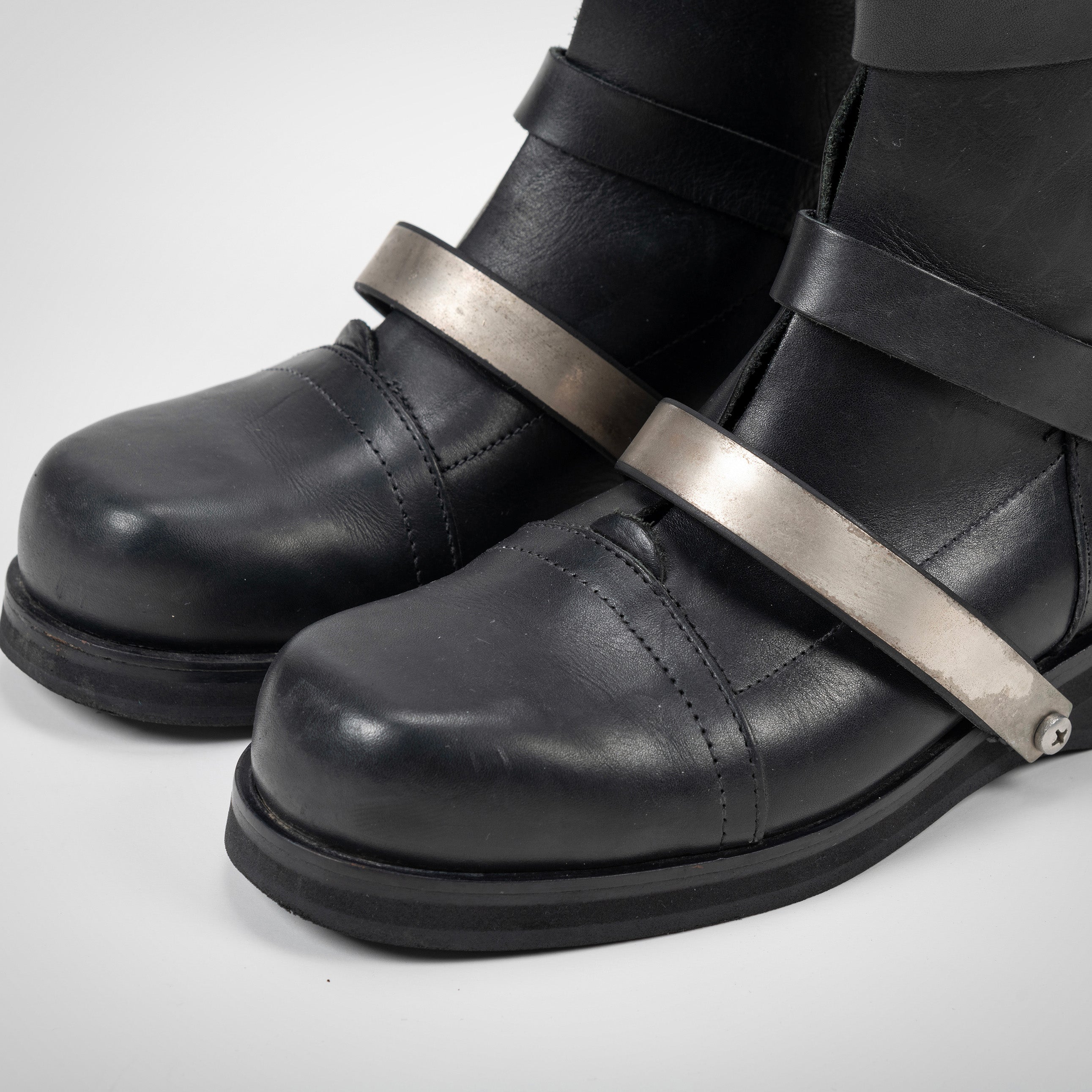 DIRK BIKKEMBERGS:S/S96 METAL STRAP BOOTS