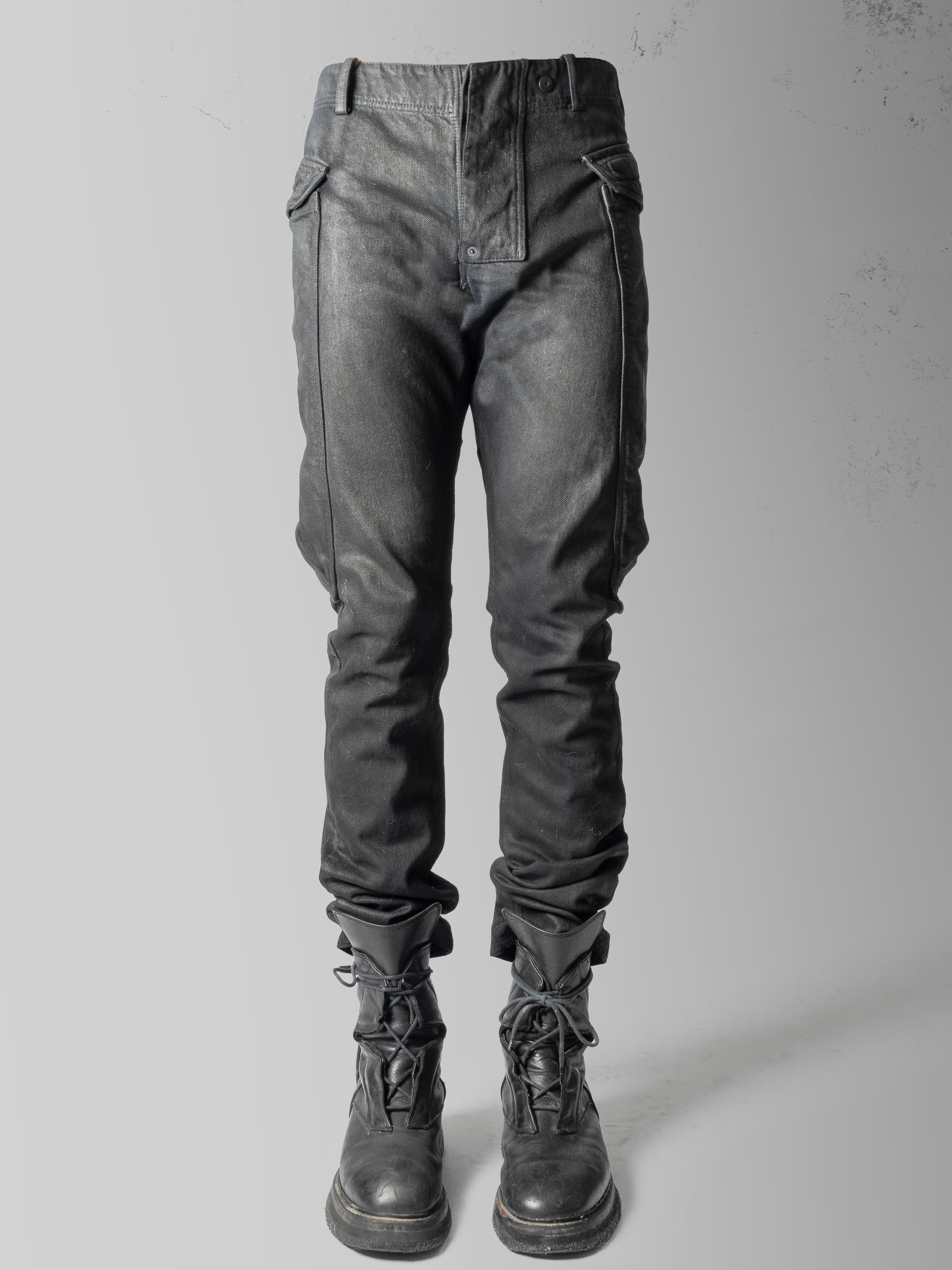 WAXED CARGO PANTS