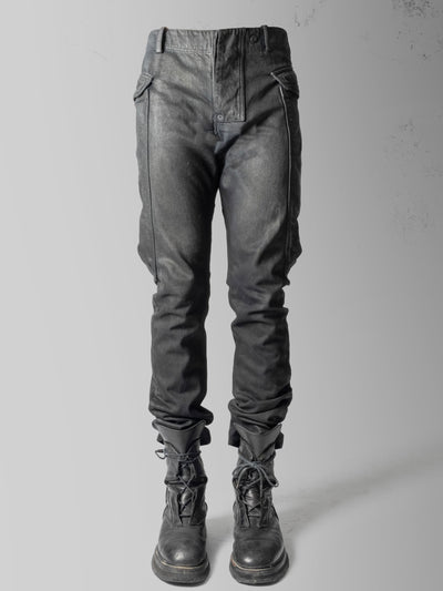 WAXED CARGO PANTS