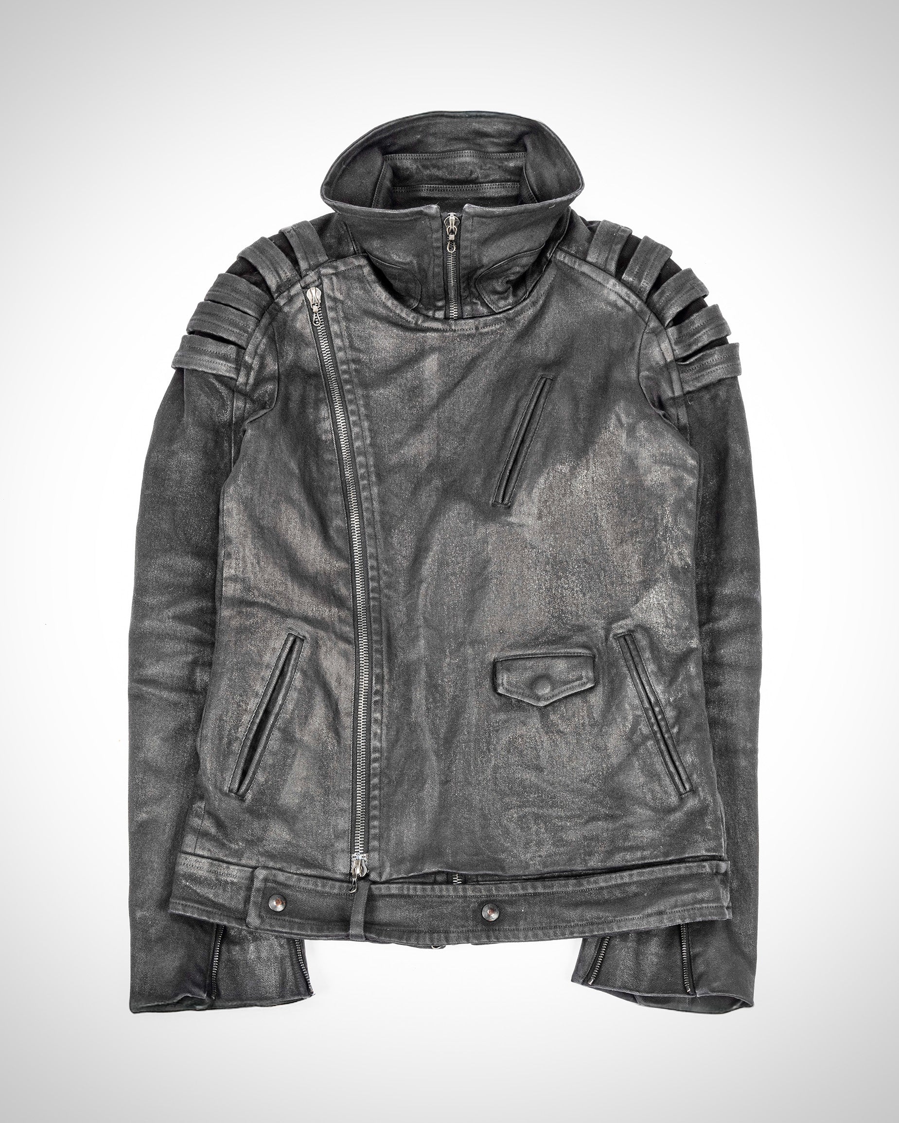 SISTERE:AW09 "APOSTLE" HEAVY WAXED DENIM BIKER JACKET