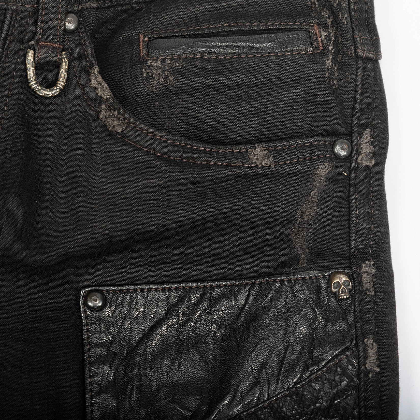 パンツ 14th addiction leather switching denim 14th addiction leather switching denim