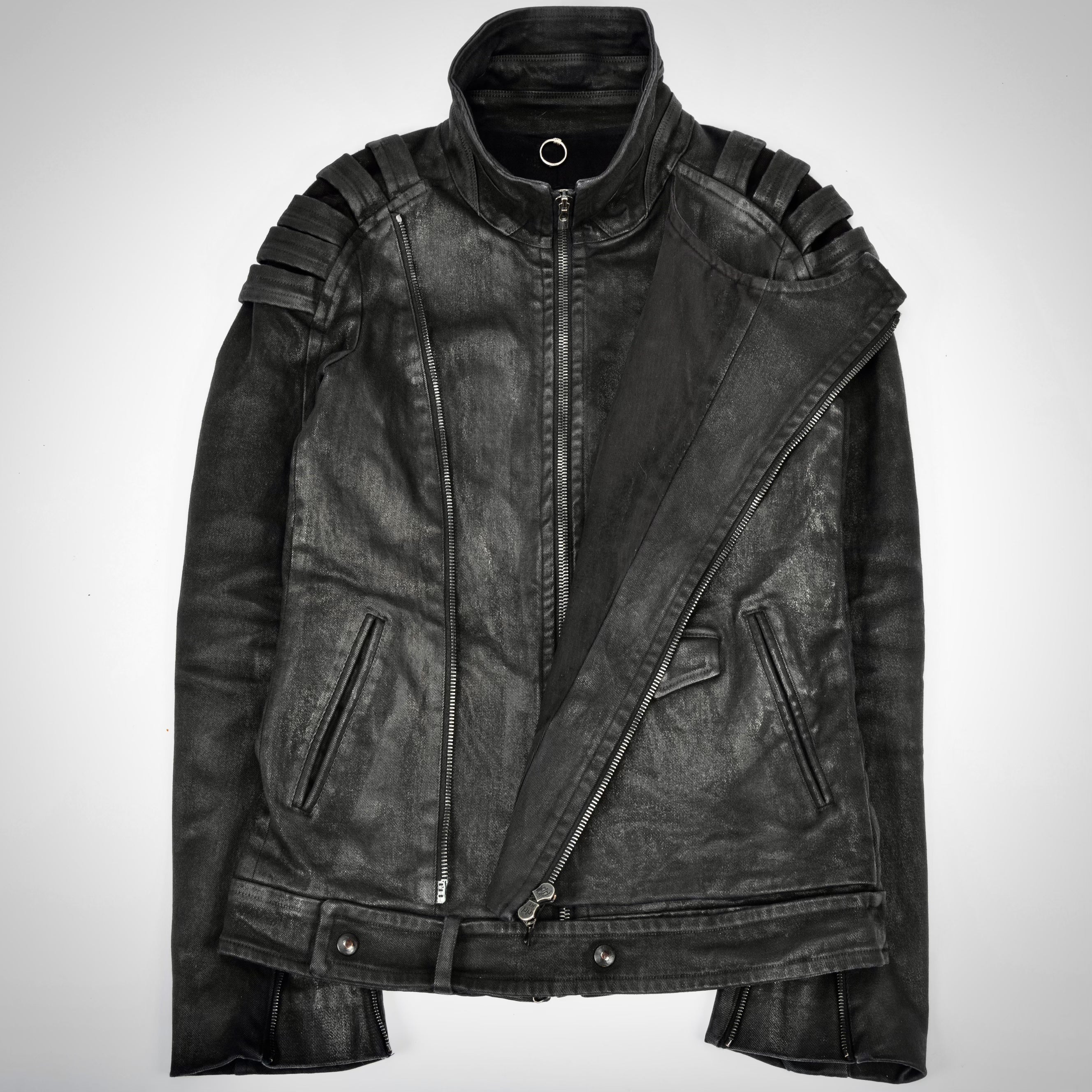 SISTERE:AW09 "APOSTLE" HEAVY WAXED DENIM BIKER JACKET