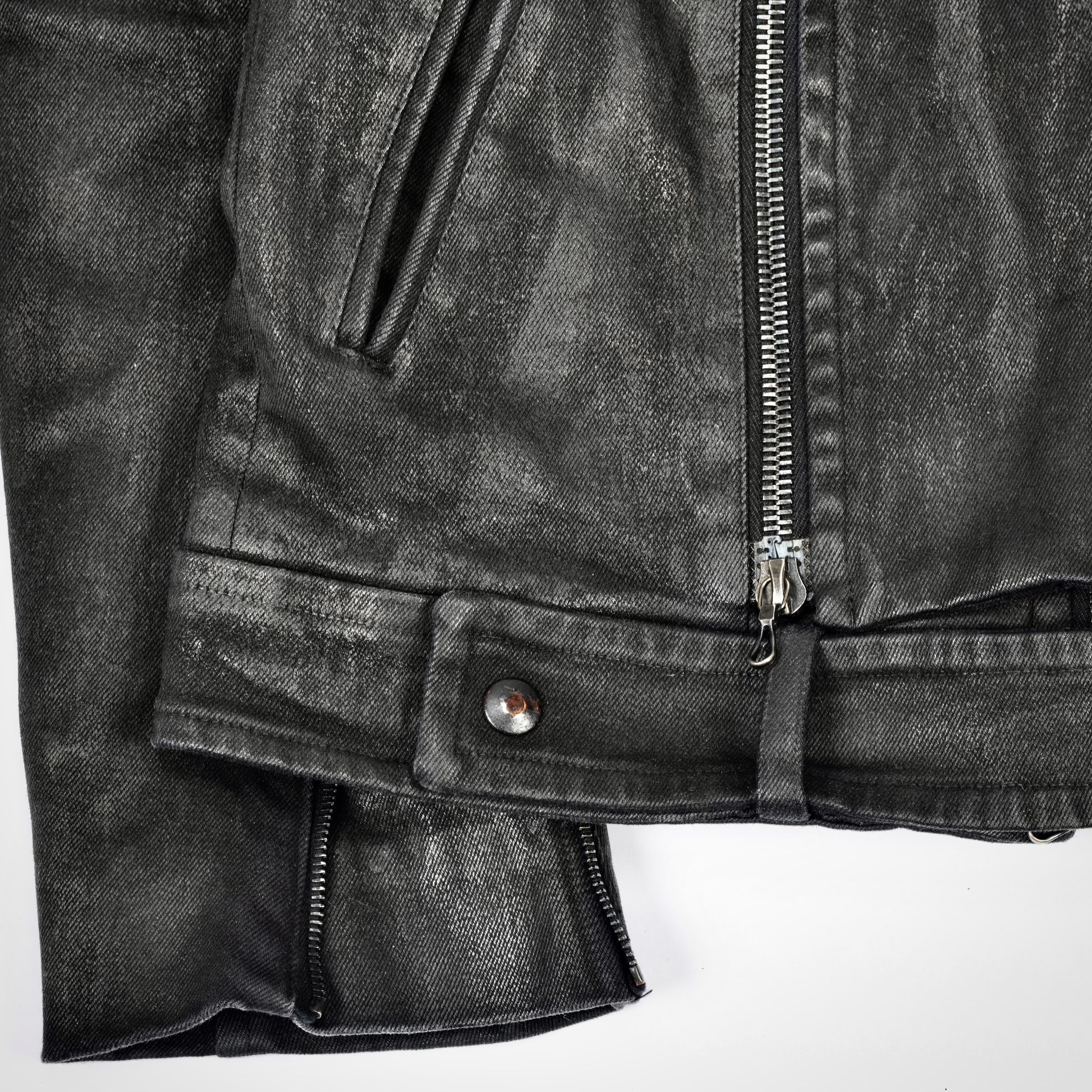 SISTERE:AW09 "APOSTLE" HEAVY WAXED DENIM BIKER JACKET