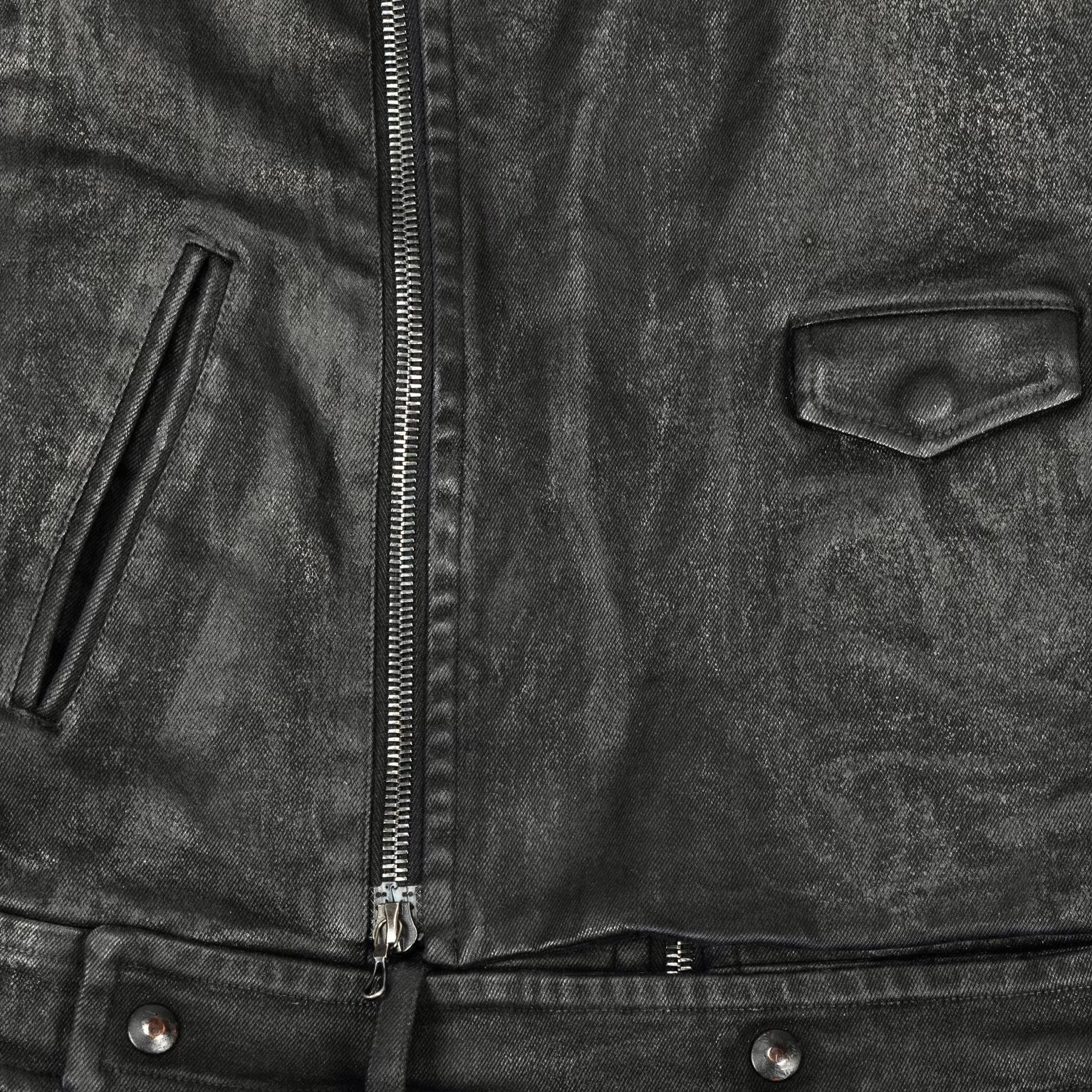 SISTERE:AW09 "APOSTLE" HEAVY WAXED DENIM BIKER JACKET