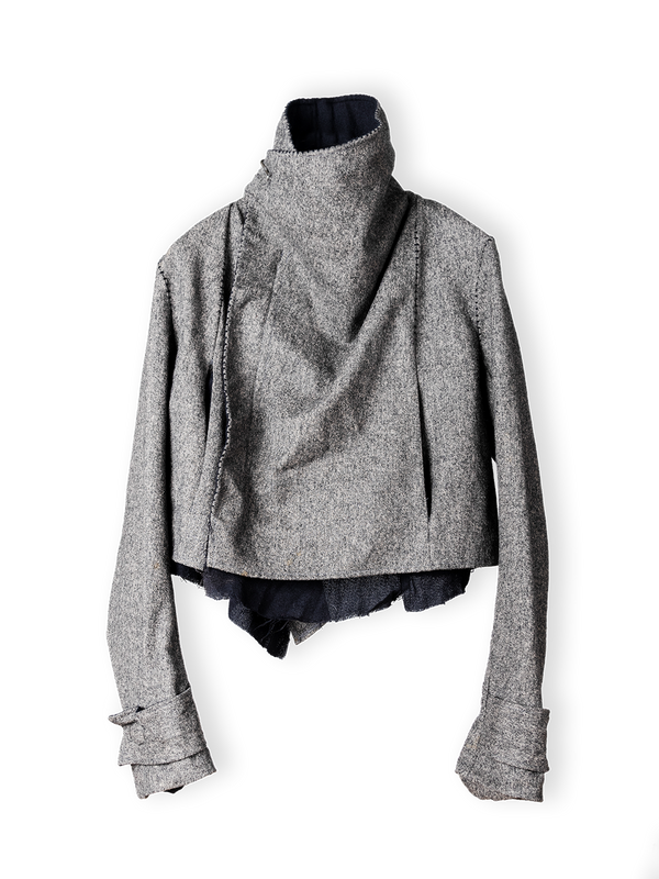 high neck overlock jacket