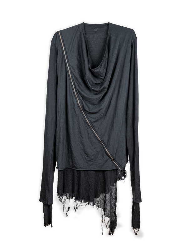 SIDEZIP LAYERED LONGSLEEVE