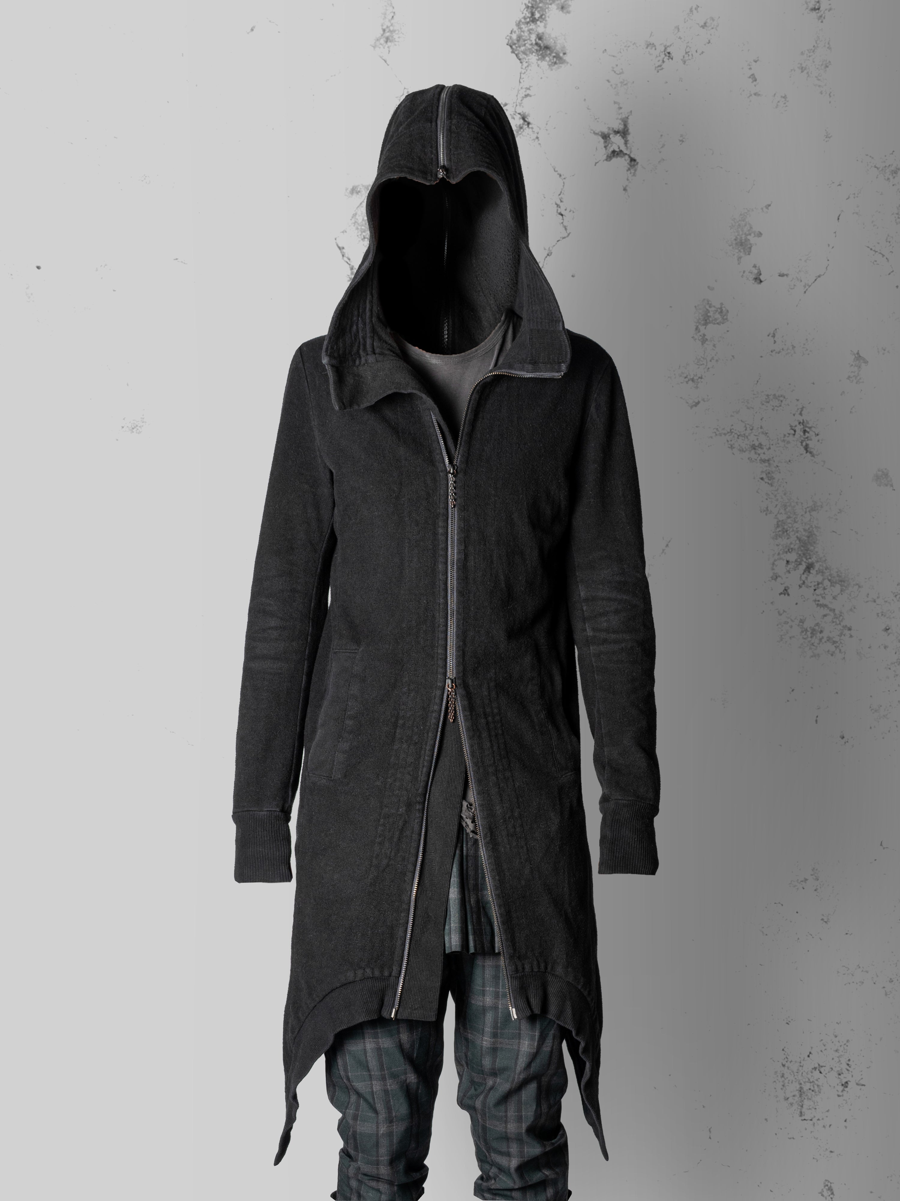 Drapped hem hoodie