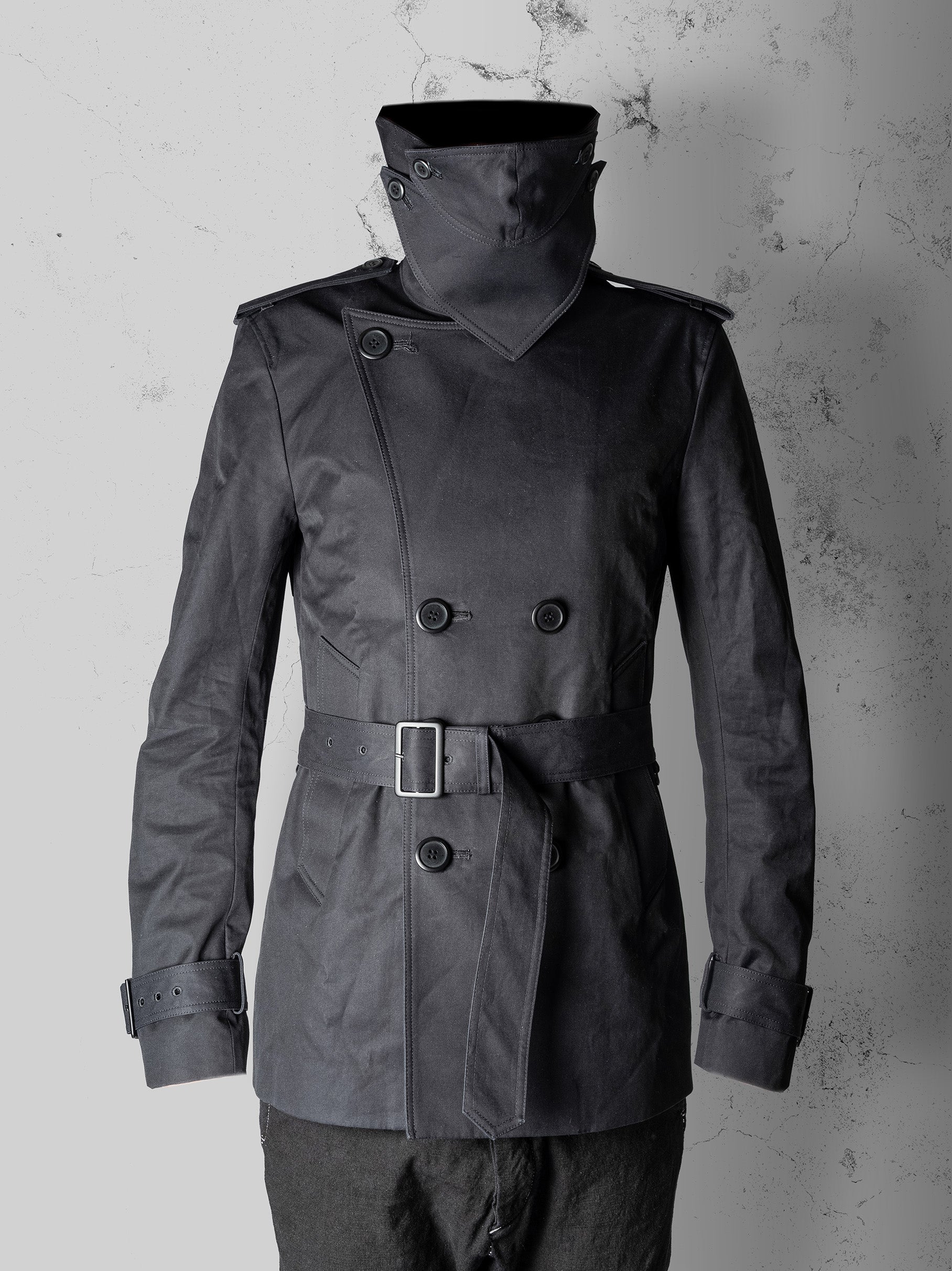 MASK COLLAR TRENCH JACKET