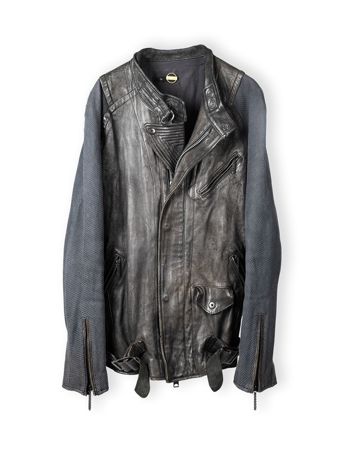 Hybrid leather jacket